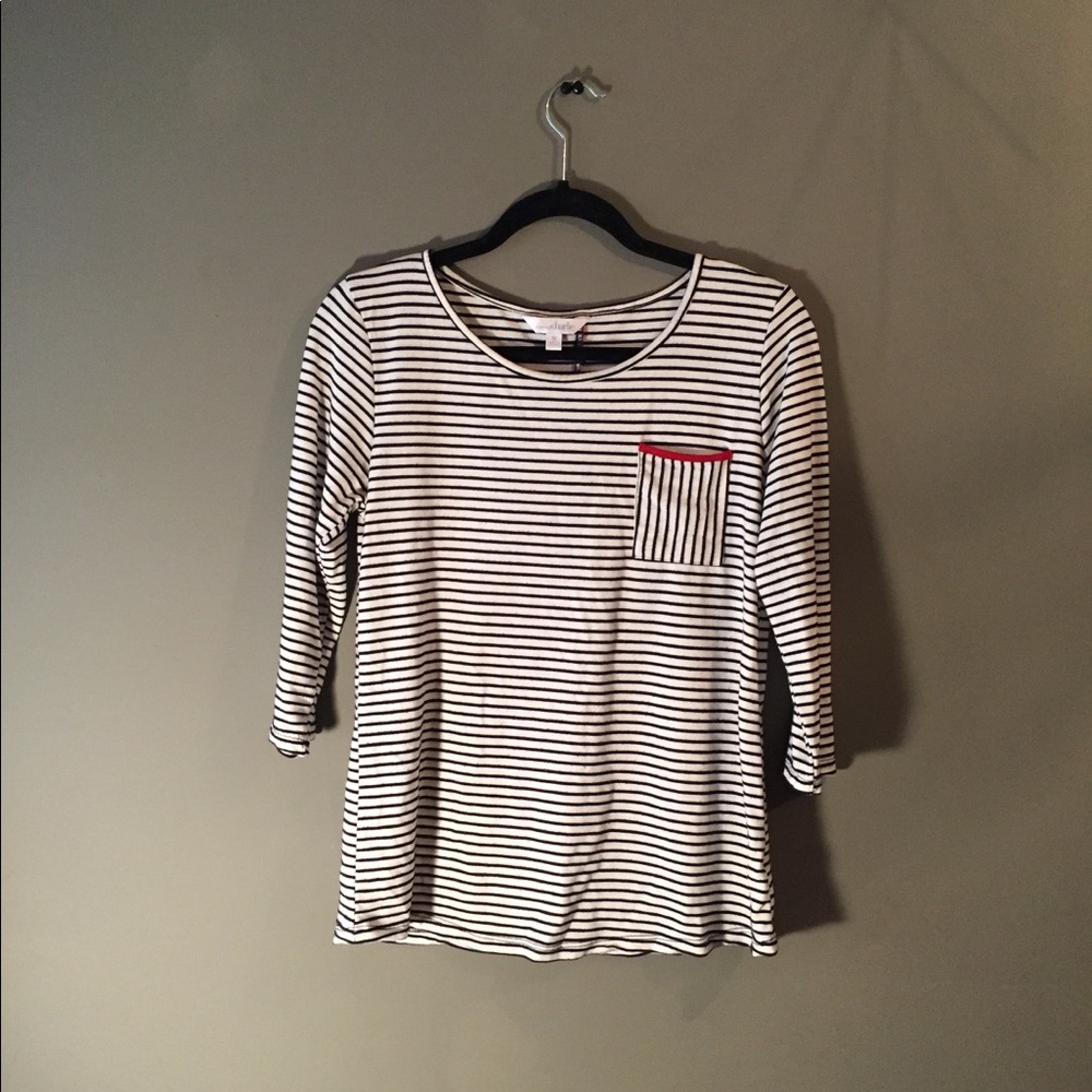 Charming Charlie’s striped 3/4 sleeve top size S